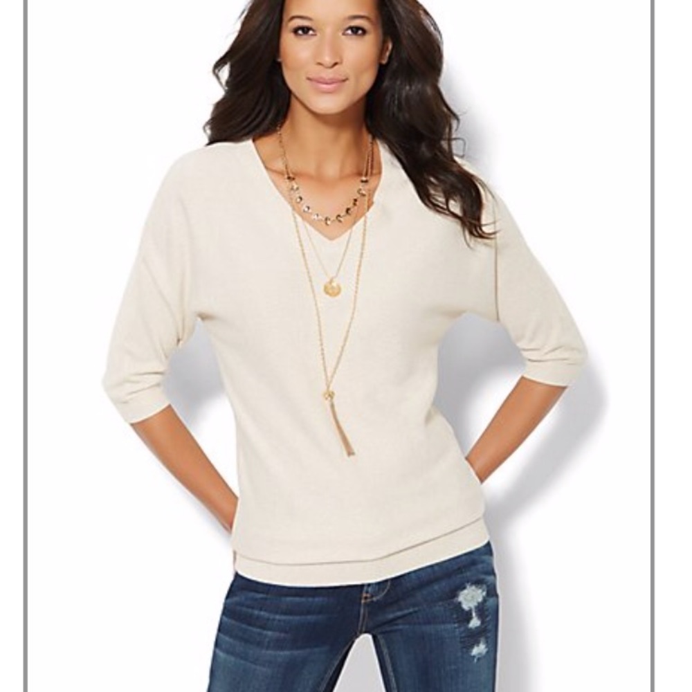 NWOT New York & Company Marled Dolman Sweater